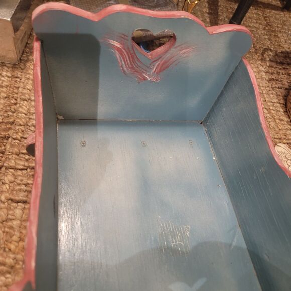 VTG Wooden Rocking Doll Cradle Crib Handmade 20" Primitive Doll Furniture 50s - Picture 12 of 16